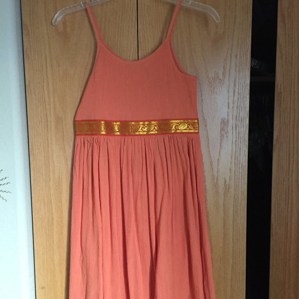 Rangoli Orange Dress from India Small NWT